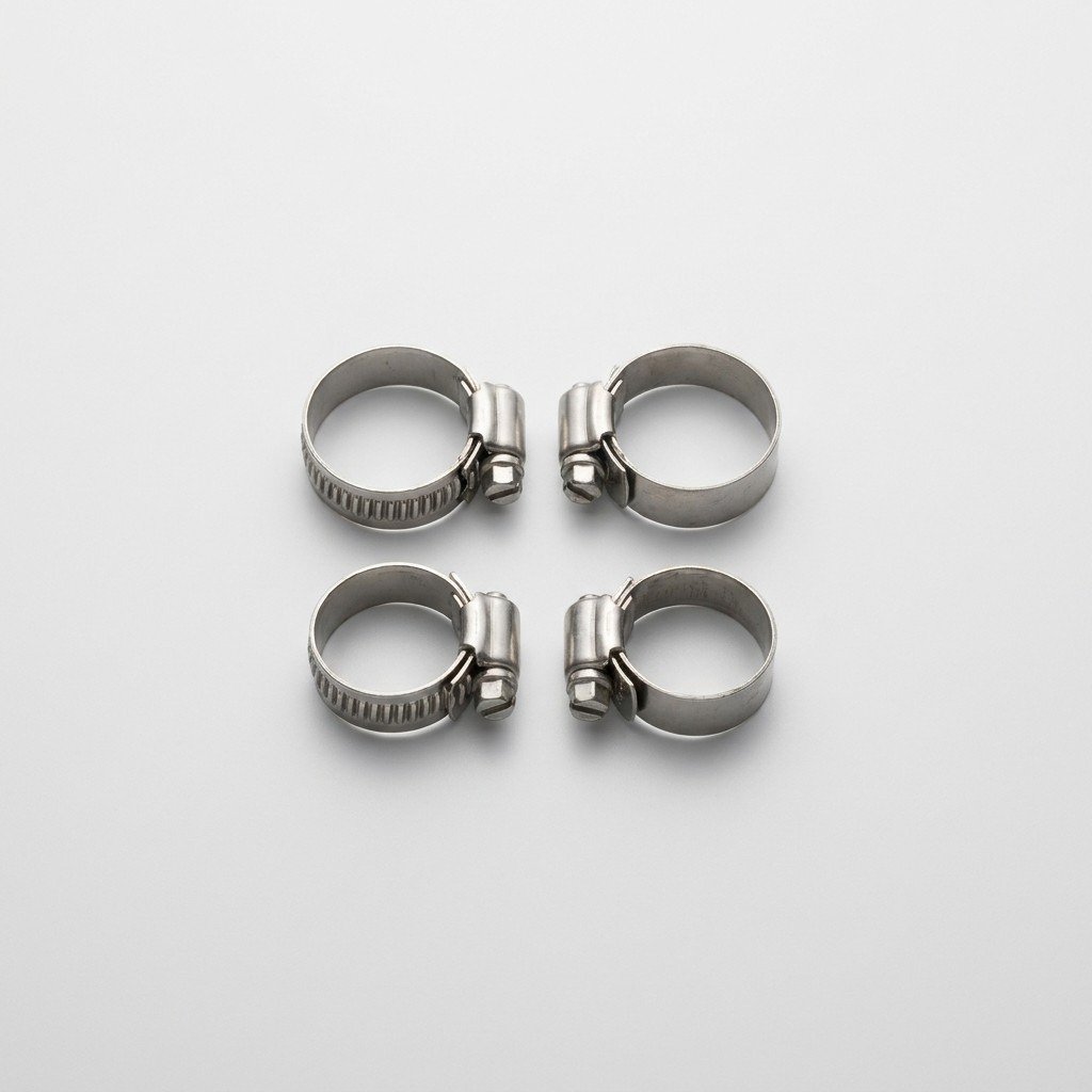 Mini Fuel-Line Hose Clamp — Stainless (10-pack)