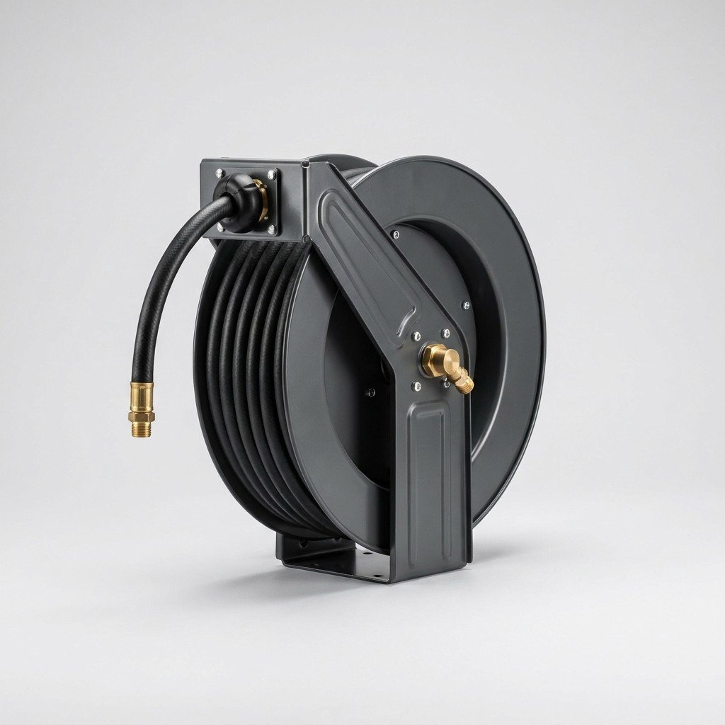 Retractable Air Hose Reel 3/8 in x 50 ft (Loaded)