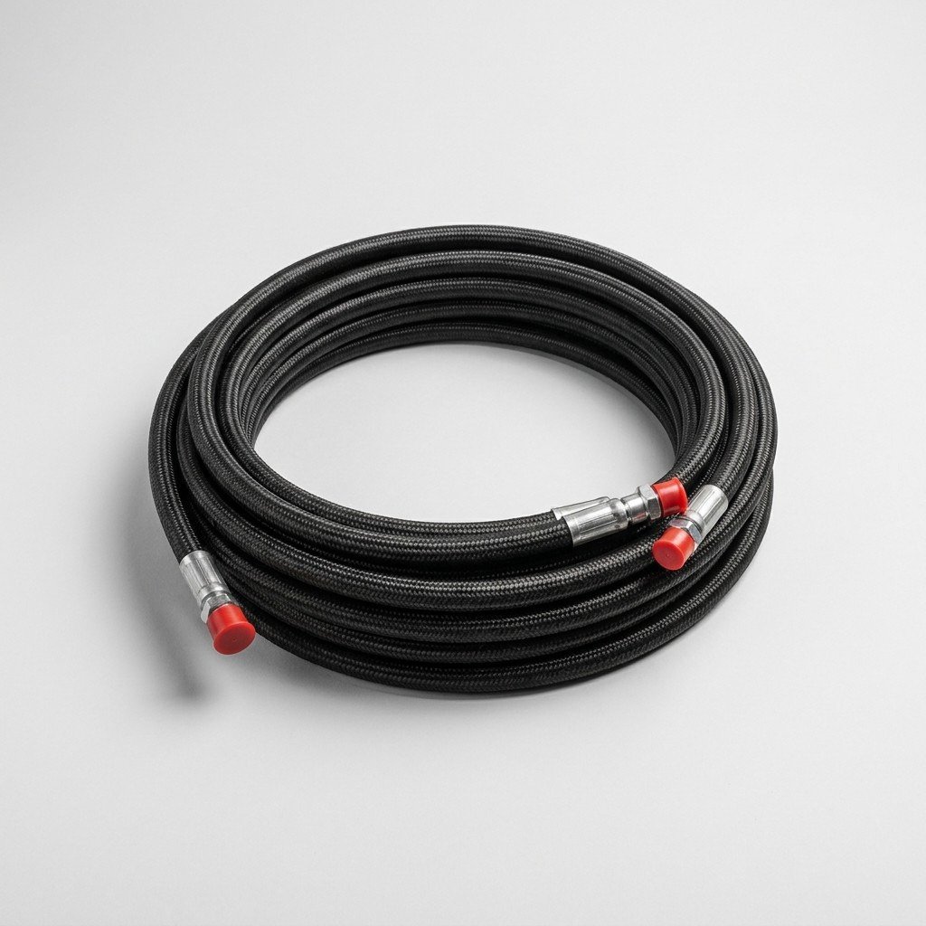 Wire-Braid Hydraulic Hose 1/2 in