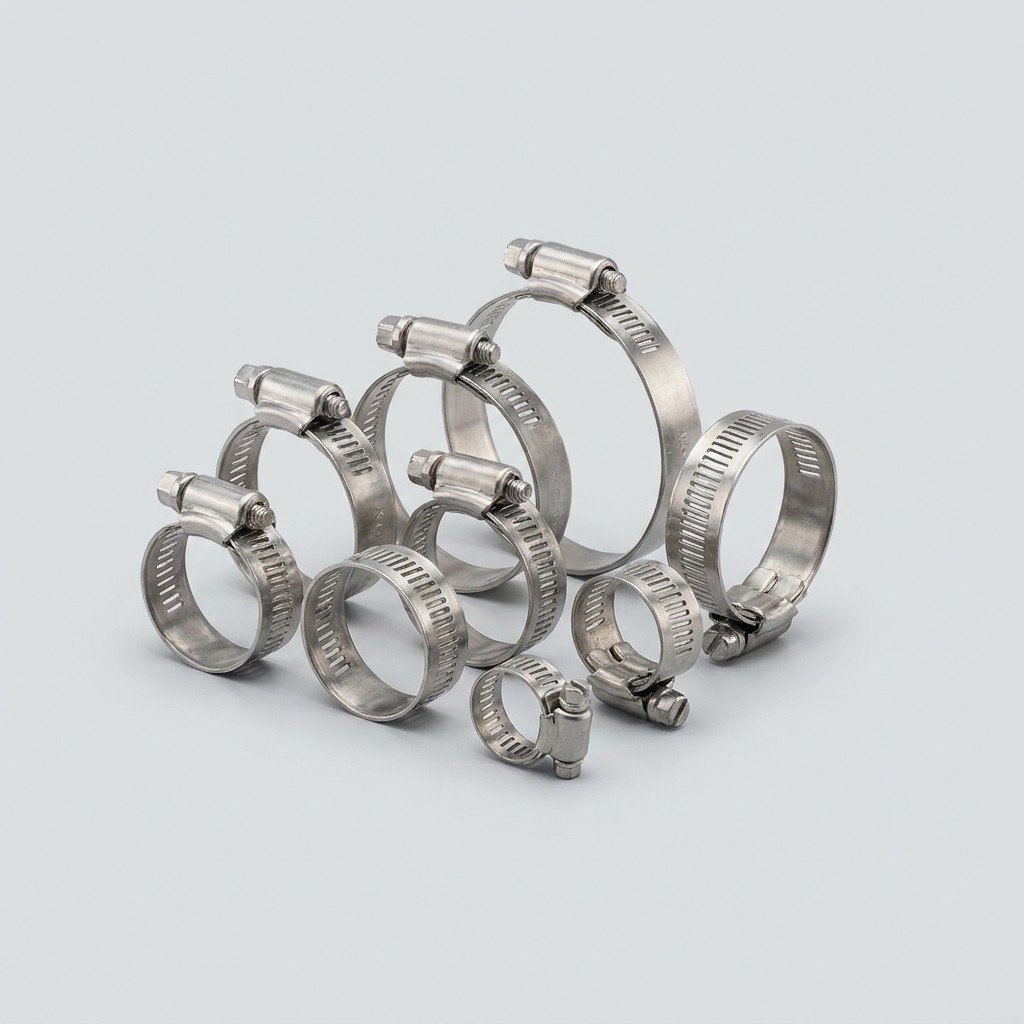 Worm-Gear Hose Clamp — Stainless (10-pack)